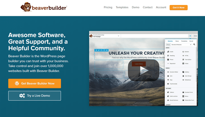 beaver builder website examples