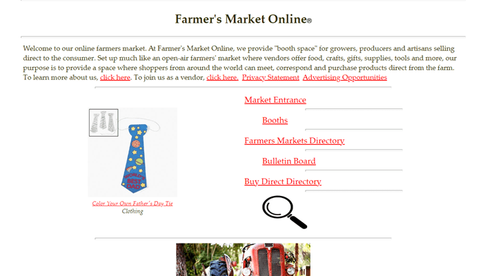 bluehost website examples farmer market