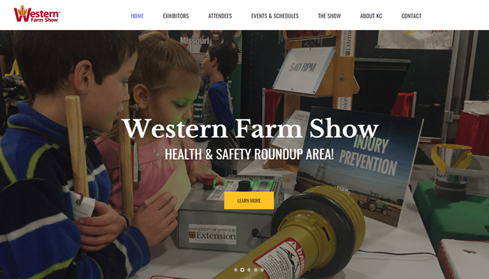 bluehost website examples western farm show