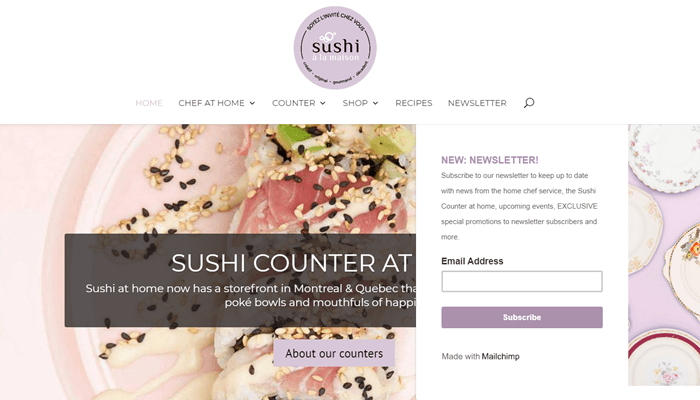 divi theme examples sushi a la maison