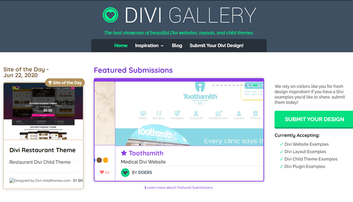 extra theme examples divi gallery