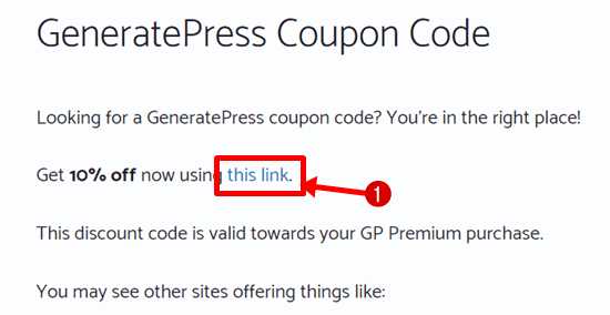 generatepress coupon