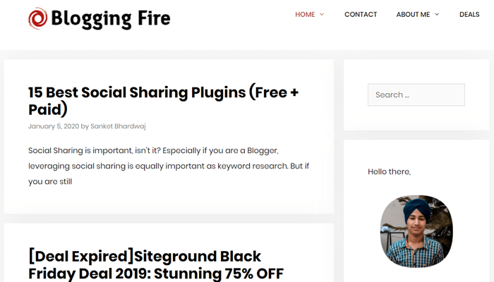 generatepress examples blogging fire