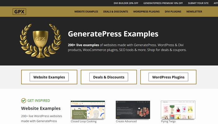 generatepress theme examples