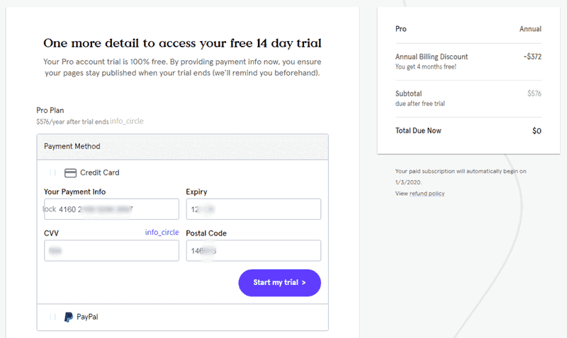 leadpages payment