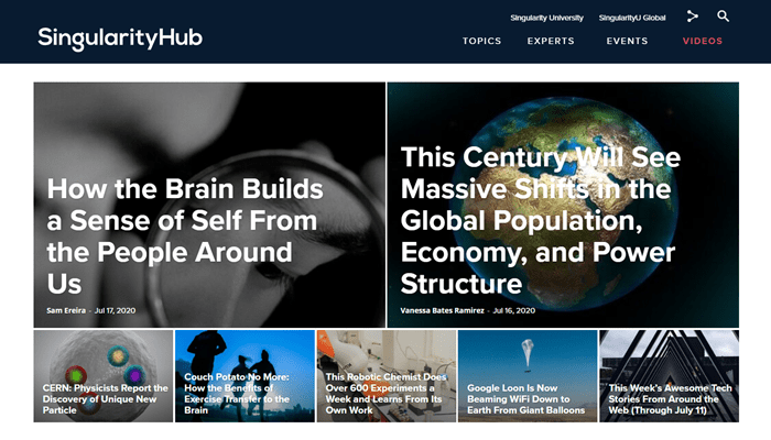 newspaper theme examples singularity hub