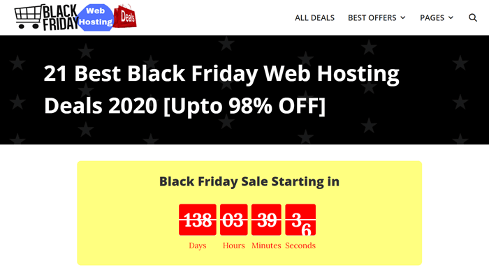 siteground website examples black friday deals